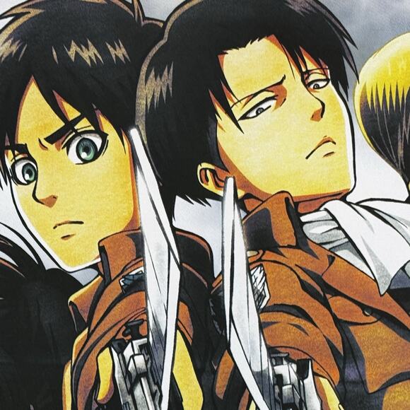 Attack on Titan Wall Scroll Eren Levi Erwin Hange Unbranded 31x42 - Picture 3 of 6